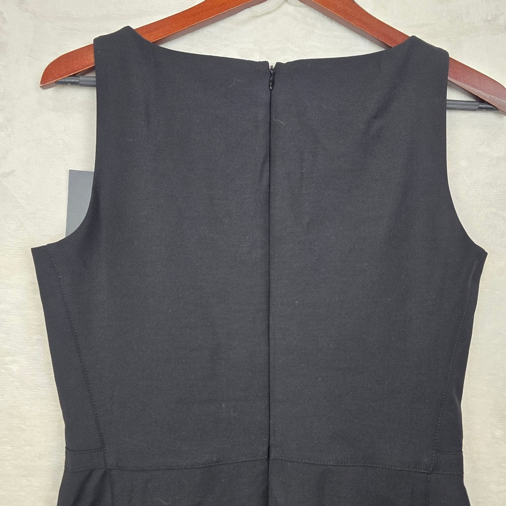 NWT White House Black Market Black Boatneck Work Sheath Dress Size 8 - Picture 12 of 14